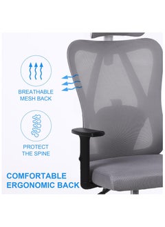 Ergonomic Office Chair High Back Chair with Adjustable Armrest, Lumbar Support and PU Wheels, Mesh Computer Chair, Gaming Chairs, Executive Swivel Chair - pzsku/Z8FF38D670918DE92A7ABZ/45/_/1718681616/878ae483-8b2e-496d-836a-d687ea795e0f