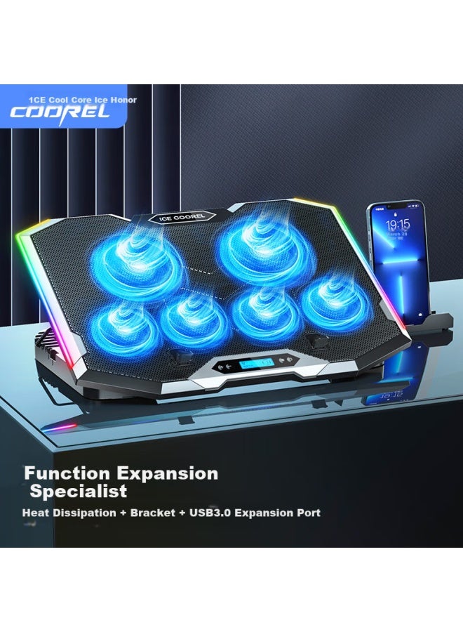 Ice Coorel K9 Pro Laptop Cooler Stand With Usb3.0 Interface Rgb Light For Lenovo Alienware Savior - Image 1