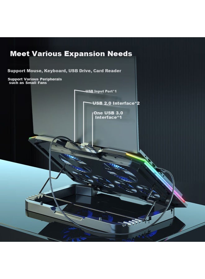 Ice Coorel K9 Pro Laptop Cooler Stand With Usb3.0 Interface Rgb Light For Lenovo Alienware Savior - Image 2