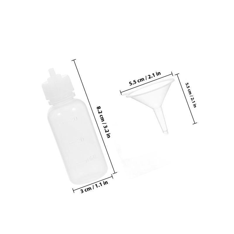 1 Set Mini Funnel Tips Applicator Bottle With Tips And Cap Tips Squeeze Bottle Bottle Glue Bottles - Image 2