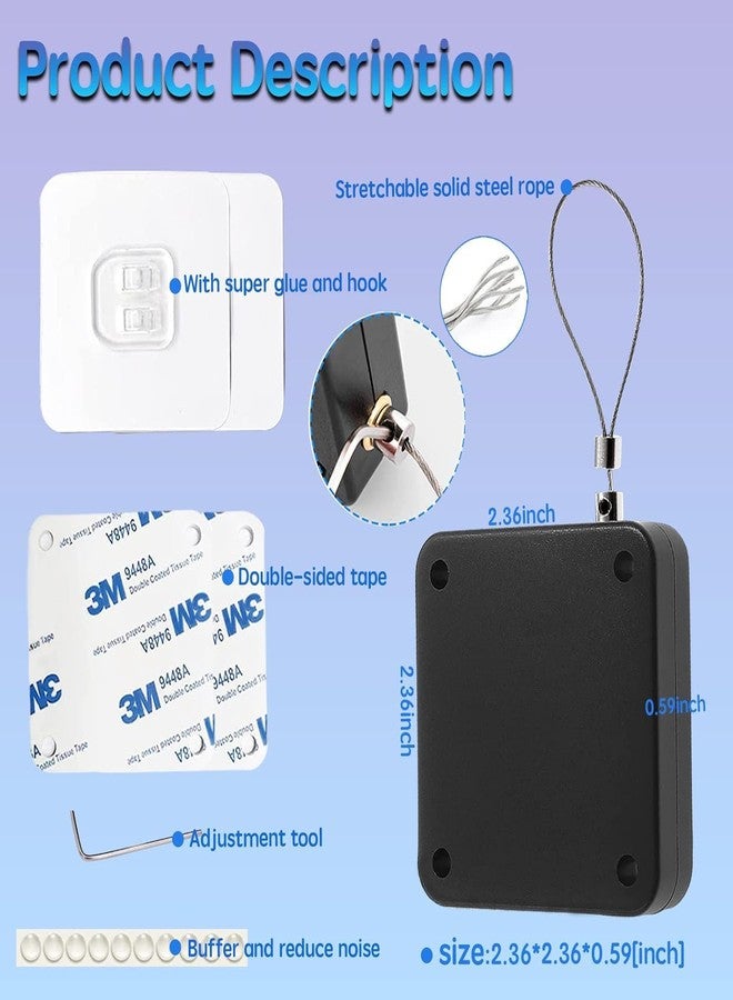 Kadaon Punch-Free Automatic Sensor Door Closer, Residential Sliding Screen Door Controler, Commercial Multifunctional, Automatic Door Closing with Steel Drawstring [ Pack of One ] - Image 2