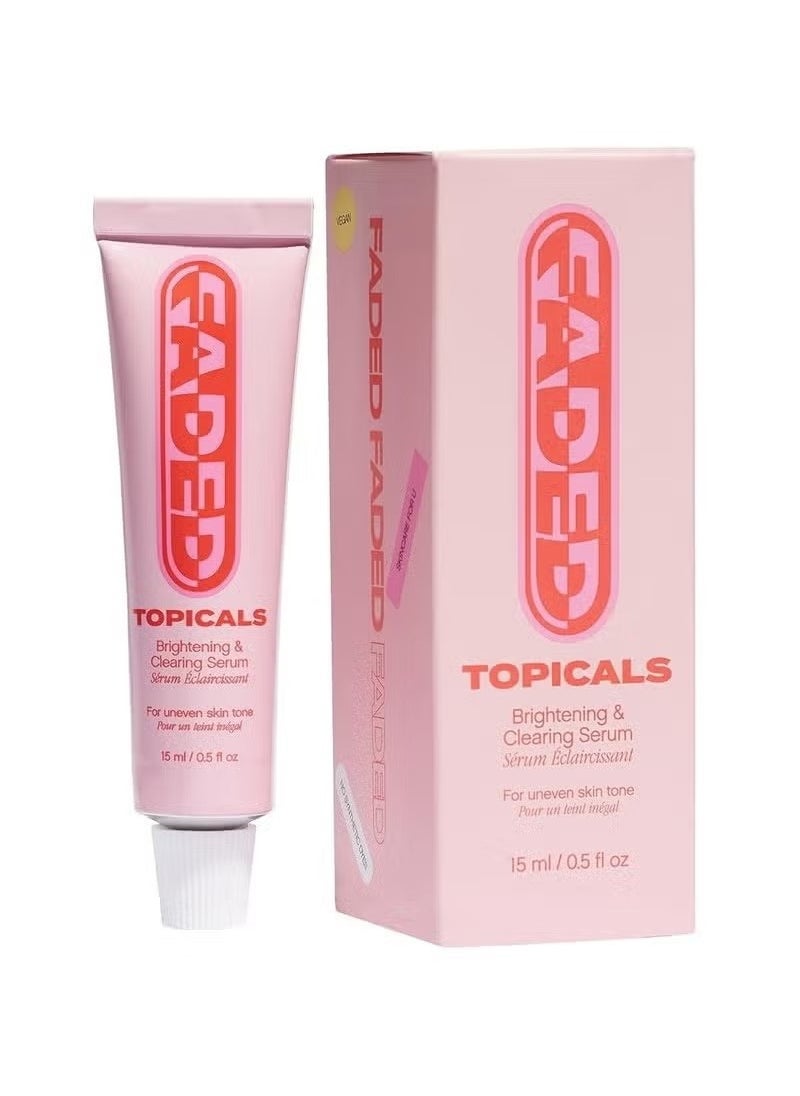 TOPICALS Faded Brightening and Clearing Serum | Reduces Discoloration Post-Blemish Marks Scars Spots Contains Kojic Acid Niacinamide Dermatologist-tested Vegan Cruelty-Free Fl Oz  - Image 1