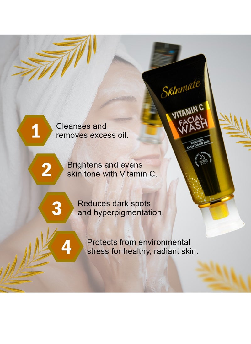 SKINMATE Face Wash Brighter Even Toned Skin 100 ml - Vitamin C  - Image 4