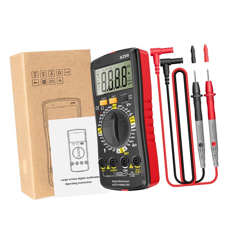 Operitacx Portable Digital Multimeter for Accurate DC AC Voltage Capacitance Measurement - Image 1