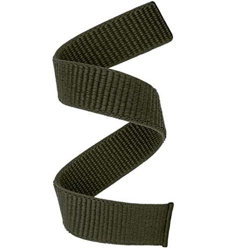 Abanen Hook and Loop Quick Dry Watch Band for Fenix 7X 6X 5X 26mm Woven Nylon Ultralight Sport Wristband Strap for Garmin Fenix 6X ProSapphire 5X Plus Enduro Green - Image 1