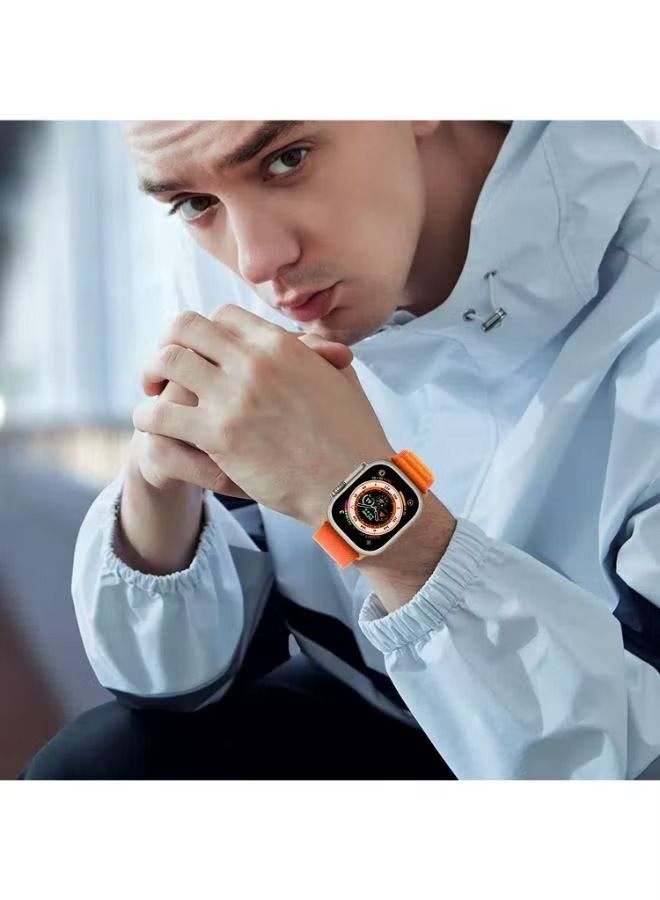 إيف حزام حلقة جبال الألب لأحزمة ساعات Apple 45 مللي متر / 49 مللي متر / 41 مللي متر / 44 مللي متر / 40 مللي متر حزام ساعة من النايلون حزام سوار رياضي iwatch Ultra Series SE 8/7/6/5/4/3/2/4 - Image 3