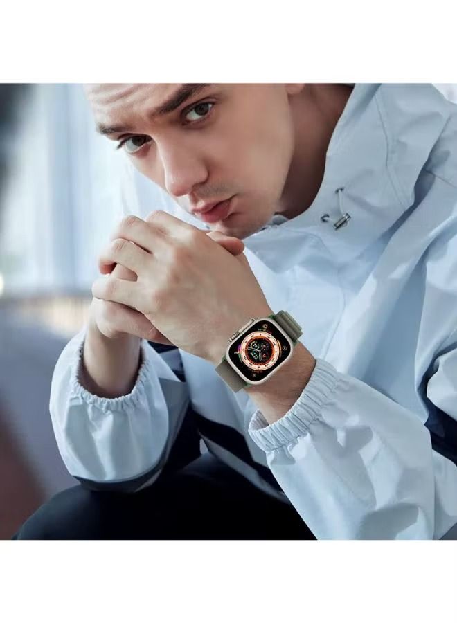 إيف حزام حلقة جبال الألب لأحزمة ساعات Apple 45 مللي متر / 49 مللي متر / 41 مللي متر / 44 مللي متر / 40 مللي متر حزام ساعة من النايلون حزام سوار رياضي iwatch Ultra Series SE 8/7/6/5/4/3/2/4 - Image 4