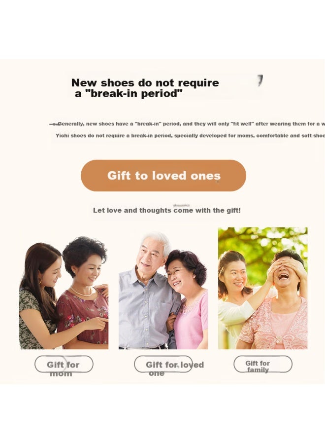Egchi Women's Shoes, Middle-aged And Elderly Mom Shoes, Ladies Leather Shoes, Loafers, Hd7518 Casual Style, Size 41 - Image 2