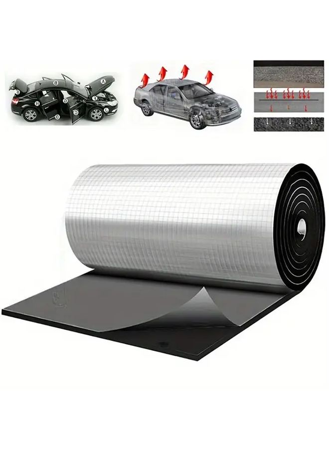 Self Adhesive Aluminum Roof Insulation 1pc 10mm Thick Heat Resistant Fireproof Energy Saving For Cars Trucks SUVs - Image 2