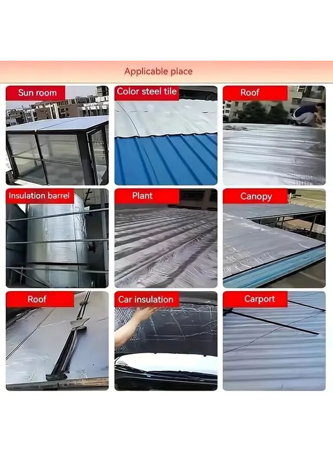 Self Adhesive Aluminum Roof Insulation 1pc 10mm Thick Heat Resistant Fireproof Energy Saving For Cars Trucks SUVs - Image 4