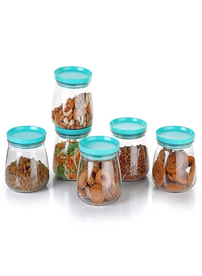 Episkey® Handi Shape Kitchen Storage Plastic Container, Air - Tight Storage Container for Kitchen | BPA-Free, lid for Rice| Dal | Flour | Snacks | Cereals -Modular| Jar Containers Combo 800 ml (2pcs) - Image 4