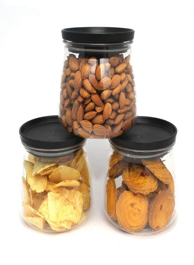 Episkey® Handi Shape Kitchen Storage Plastic Container, Air - Tight Storage Container for Kitchen | BPA-Free, lid for Rice| Dal | Flour | Snacks | Cereals -Modular| Jar Containers Combo 800 ml (2pcs) - Image 2