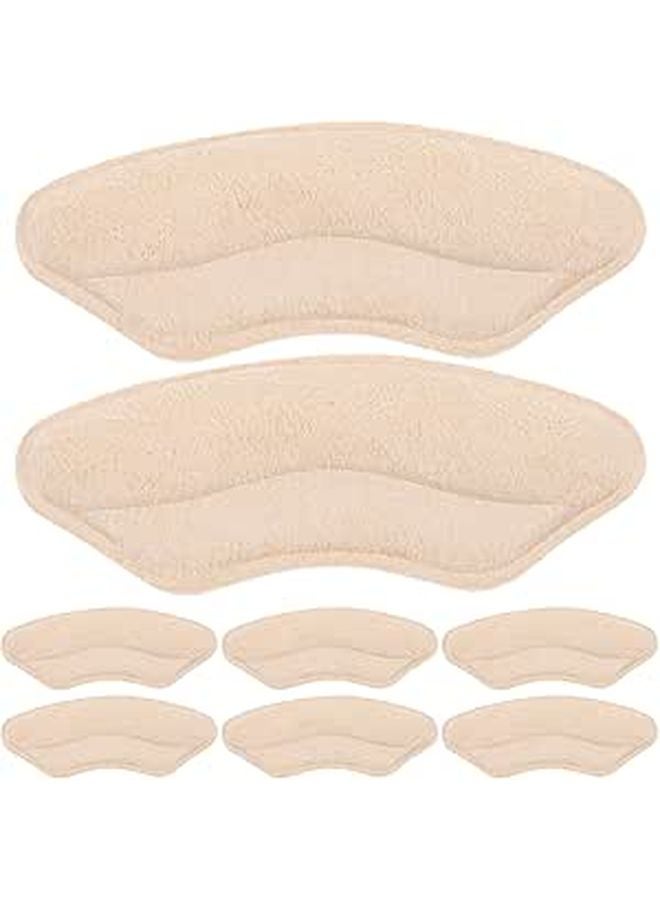 Beige Suede Heel Cushion Inserts Anti Slip Prevent Blisters For High Heels - Image 1