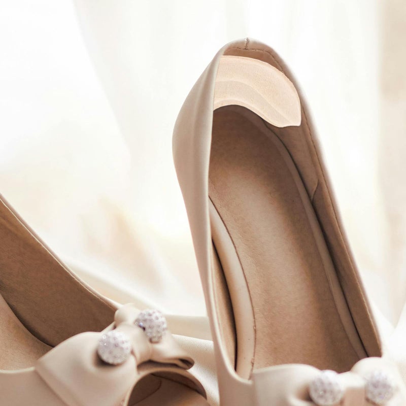 Beige Suede Heel Cushion Inserts Anti Slip Prevent Blisters For High Heels - Image 5