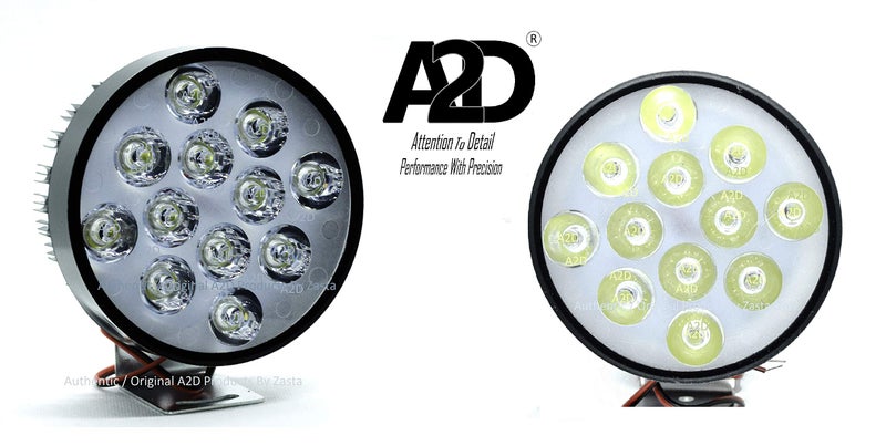 A2D DOT B.B 12 LED 6000k High Power Cut Reflector Glass Cree LED 6000K Car Aux Fog Light White Set of 2 for Chevrolet Spark Type 2 - Image 3
