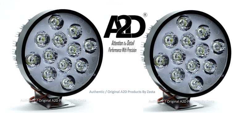 A2D DOT B.B 12 LED 6000k High Power Cut Reflector Glass Cree LED 6000K Car Aux Fog Light White Set of 2 for Chevrolet Spark Type 2 - Image 2