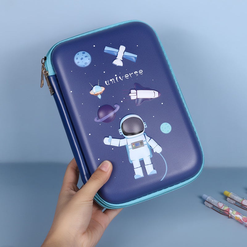 Square Cartoon EVA Stationery Box: Large Capacity - High Durable Material Pencil Case for School Students Office Workers - Image 2