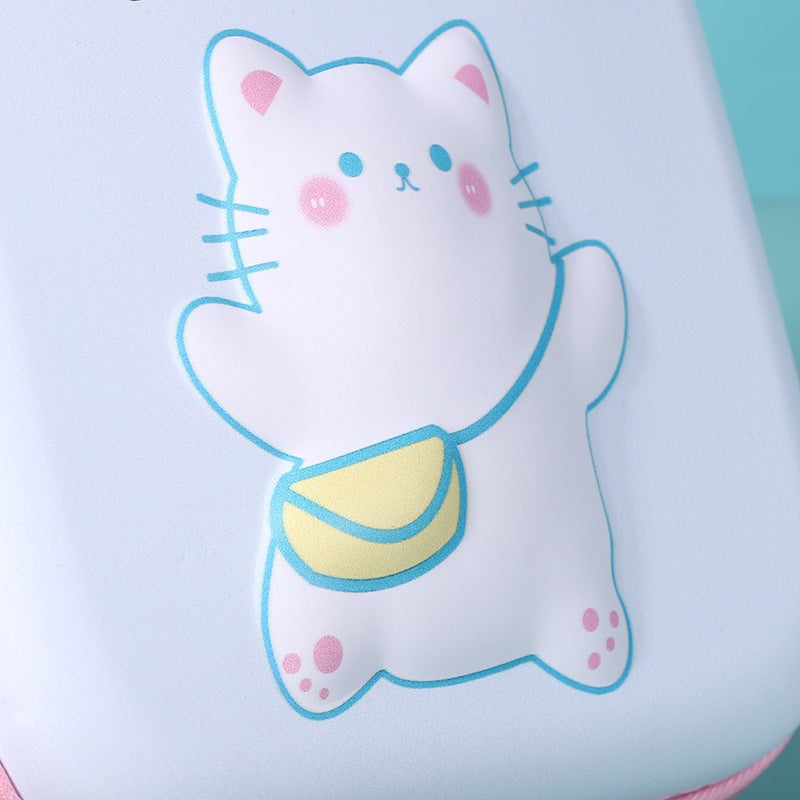 Square Cartoon EVA Stationery Box: Large Capacity - High Durable Material Pencil Case for School Students Office Workers - Image 3