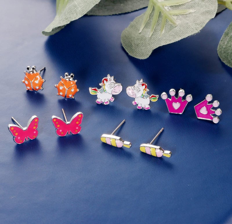 Tamhoo 33 Pairs Hypoallergenic Stud Earrings Set for girls Sensitive Ears With Stainless Steel Post in Vivid Colors and Multi-styles - Image 5