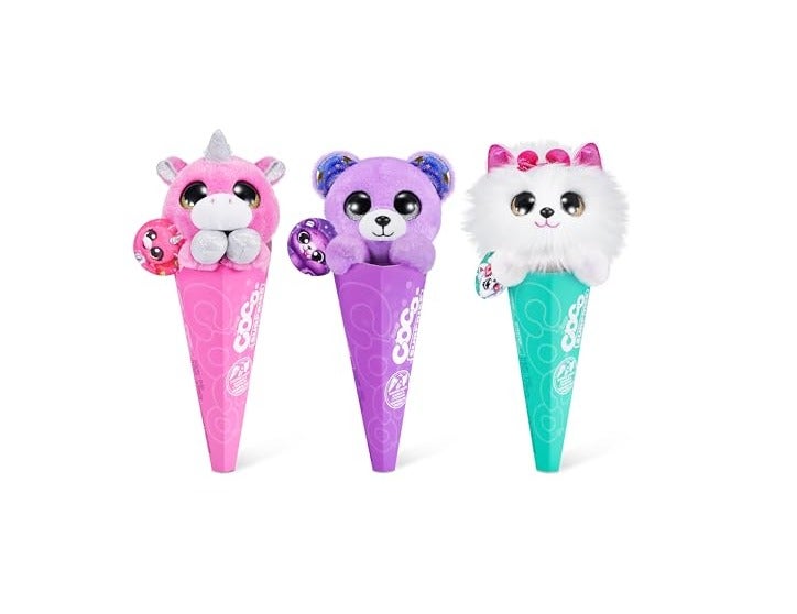 COCO Surprise Coco Cones (01 Pcs) by ZURU Animal Plush Toys with Baby Collectible Surprise in Cone, Randomly Assorted Animal Toy for Girls and Kids Mystery - Image 1