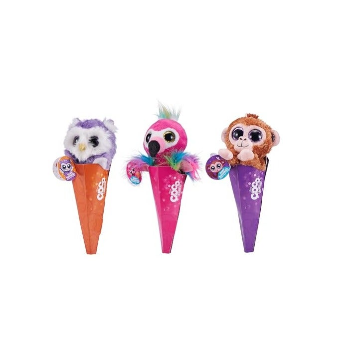 COCO Surprise Coco Cones (01 Pcs) by ZURU Animal Plush Toys with Baby Collectible Surprise in Cone, Randomly Assorted Animal Toy for Girls and Kids Mystery - Image 3