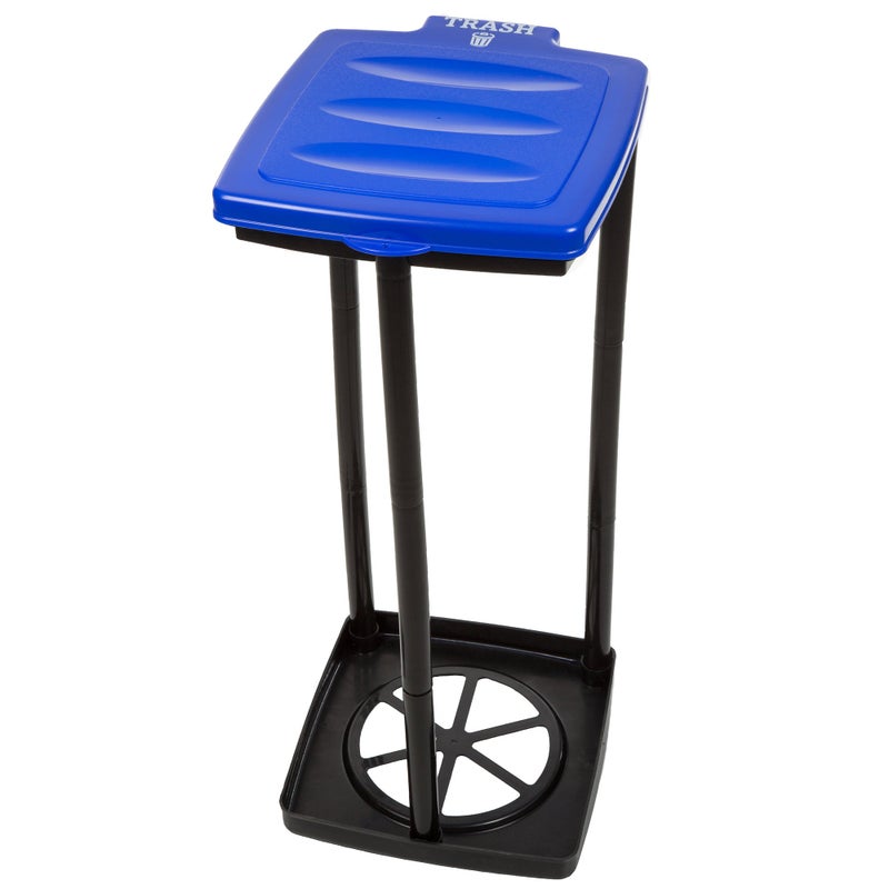 Wakeman Portable Trash Bag Holder â€“ Collapsible 13-Gallon Garbage Bin for Indoor/Outdoor Use, Camping, Recycling, and Parties â€“ Durable Plastic Trash Can by Wakeman Outdoors (Blue) - Image 1