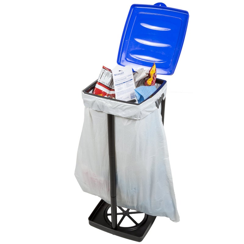 Wakeman Portable Trash Bag Holder â€“ Collapsible 13-Gallon Garbage Bin for Indoor/Outdoor Use, Camping, Recycling, and Parties â€“ Durable Plastic Trash Can by Wakeman Outdoors (Blue) - Image 3
