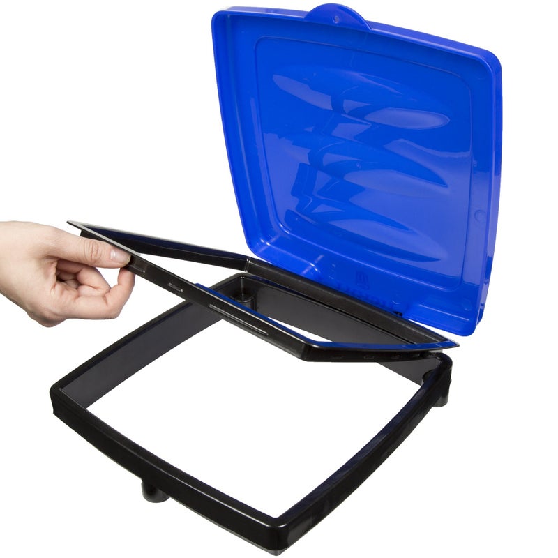 Wakeman Portable Trash Bag Holder â€“ Collapsible 13-Gallon Garbage Bin for Indoor/Outdoor Use, Camping, Recycling, and Parties â€“ Durable Plastic Trash Can by Wakeman Outdoors (Blue) - Image 5