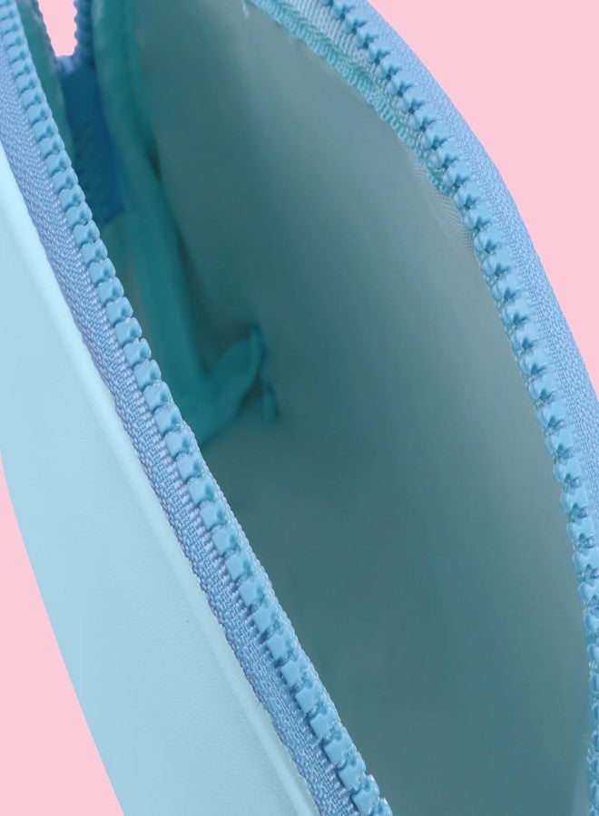 MINISO Stitch Shell Cosmetic Bag, Makeup Bag with Zipper, Travel Toiletry Bag for Women - Image 4