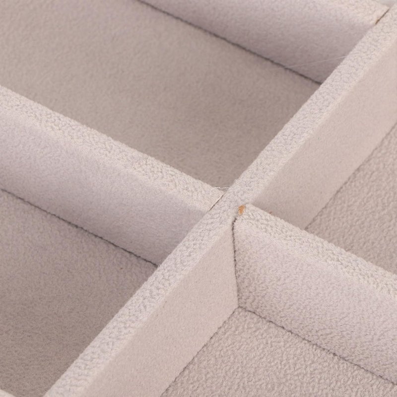 كلاراكو منظم النظارات الشمسية، حافظة عرض نظارات من الجلد الصناعي والخشب الصلب مع 10 فتحات، حافظة تخزين نظارات خفيفة الوزن محمولة بسعة كبيرة للنساء والرجال - Image 4