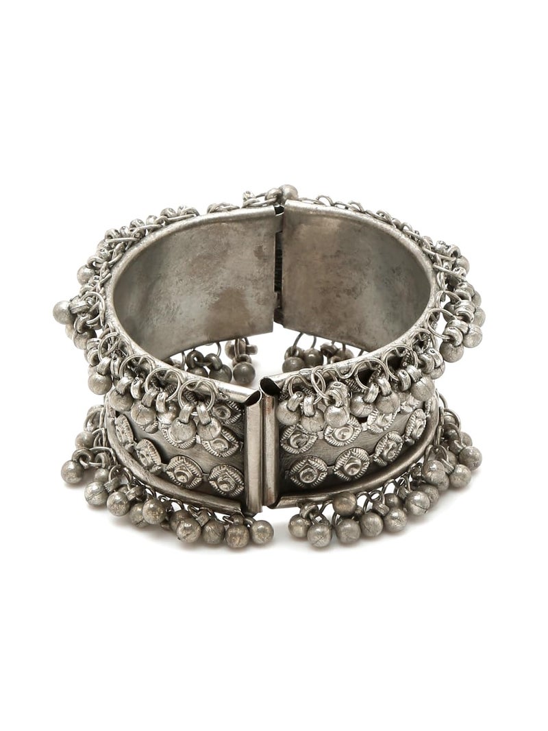 YouBella Jewellery for Women Celebrity Inspired Oxidised Silver Plated Cuff Bracelet Bangle for Women and Girls (Style 1) - Image 2