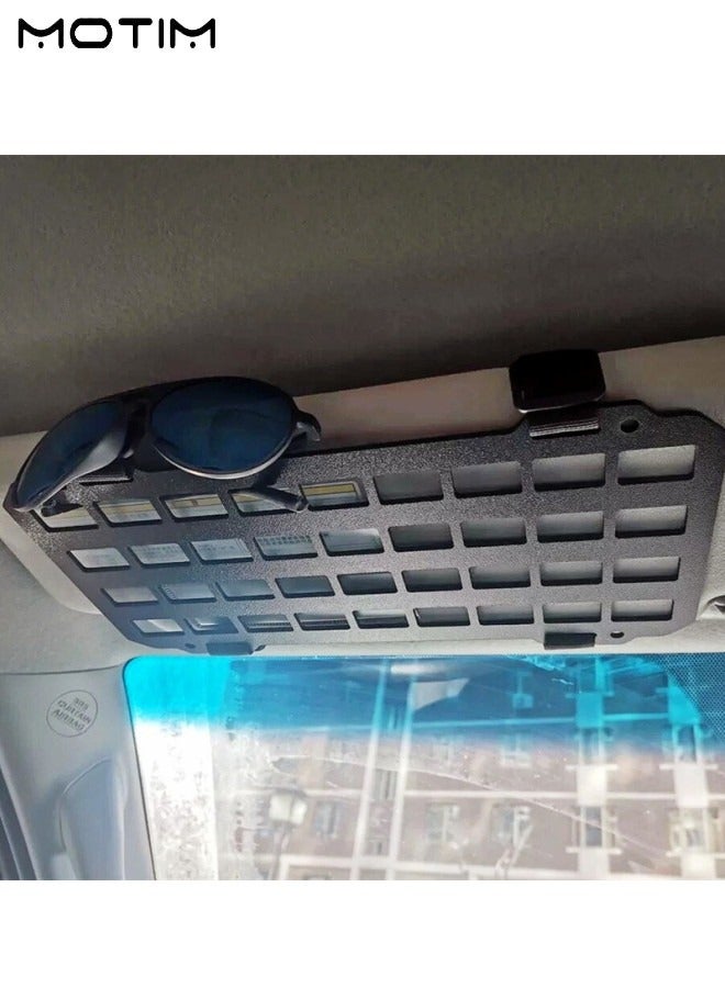 Motim Car Sun Visor Molle Organizer, Hanging Panel, Front Visor Storage Panel Holder Compatible with Backpack, Tactical Accessories, Gear Holder Molle Pouches EDC Tools  - Image 3