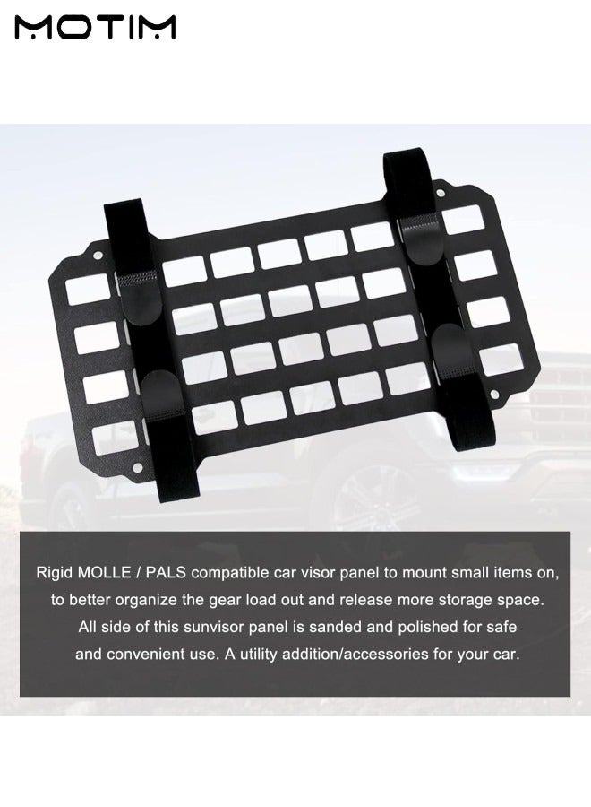 Motim Car Sun Visor Molle Organizer, Hanging Panel, Front Visor Storage Panel Holder Compatible with Backpack, Tactical Accessories, Gear Holder Molle Pouches EDC Tools  - Image 5