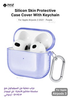 Transparent Silicone Case Cover For Apple AirPods 3 (3Rd Greneration) 2021 - Purple