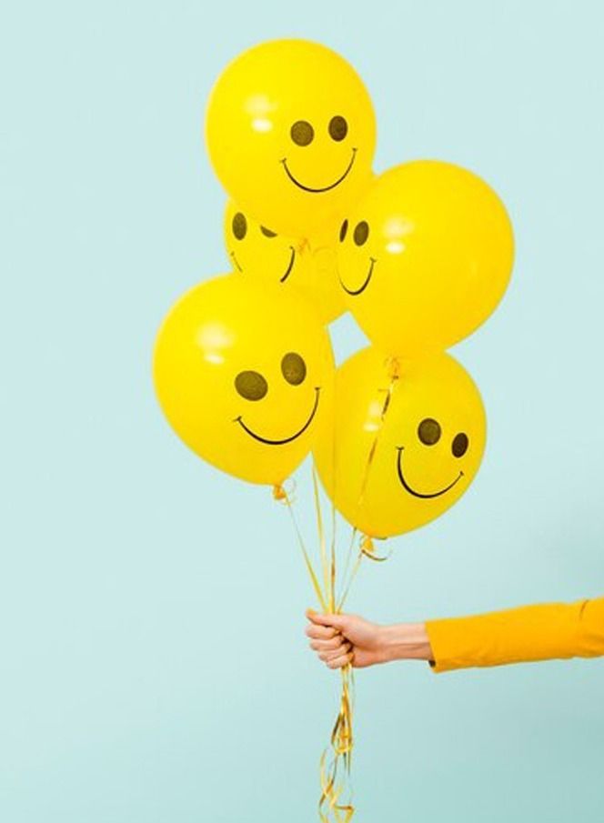 Boxwoods 50 PCS Of Smile Face Yellow Balloons For Birthday, Congratulation,  Back To School, Friends Reunion Party Decoration - Image 3