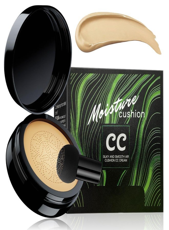 Ihrlpxkc Foundation for Older Women - Air Cushion CC Cream Foundation Makeup, BB Cream Concealer Full Coverage Moisturizing Concealer Brighten Long-lasting (Buff Beige) - Image 1