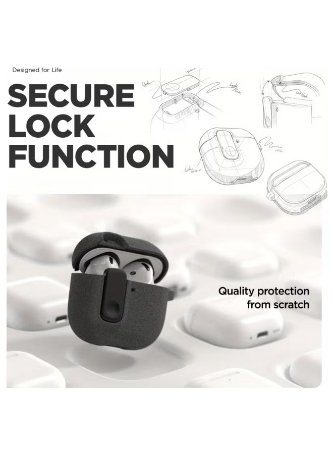 O Ozone Case for Airpods Pro 3 |Modern Lock Hard Rugged with Secure Lock  Protective Case Cover for Apple AirPods 3rd Generation Case Cover for Men -Orange - Image 5