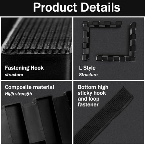 Datanly 6 Pack Car Trunk Organizer Blocks for Back of SUV Multipurpose Car Storage Organizer Blocks Trunk Divider Available to Wool Carpet for Truck SUV Van Cargo - Image 4