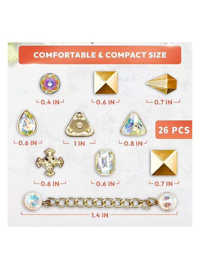24 Colorful Shoe Charms for Girls and Women Bling Accessories Perfect for Parties and Birthdays - Image 2