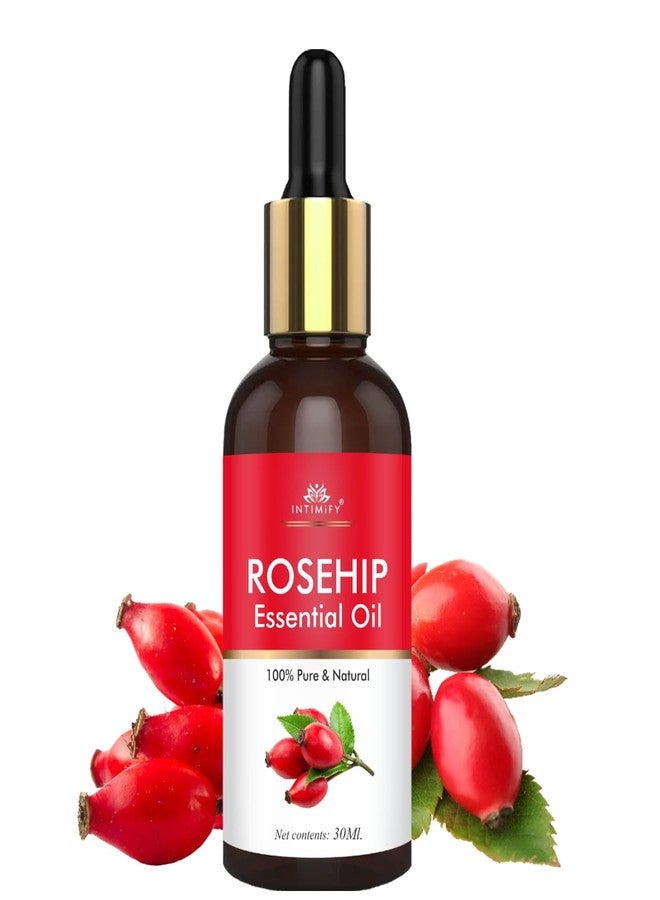 INTIMIFY Rosehip Seed Oil For Face | Cold Pressed | Rosehip Essential Oil For Face Massage | All Skin Types | For Men & Women | 30 ml - Image 1