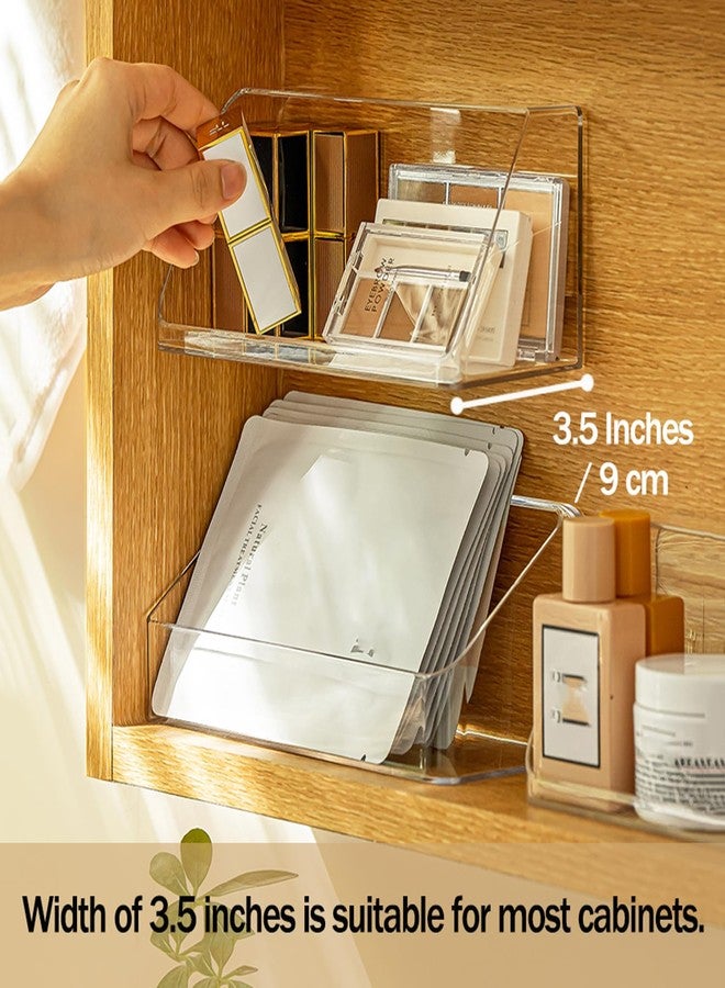 MORNITE Medicine Cabinet Organizer Shelf, Vanity Trays for Bathroom Counter, Cosmetic Storage Tray, Makeup Organizer, Beauty Organizer - Image 4