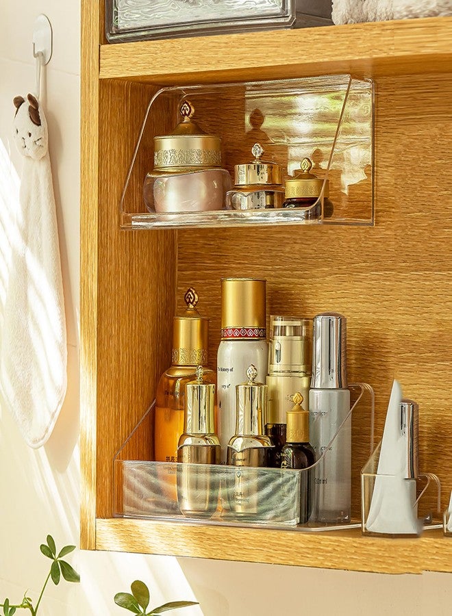 MORNITE Medicine Cabinet Organizer Shelf, Vanity Trays for Bathroom Counter, Cosmetic Storage Tray, Makeup Organizer, Beauty Organizer - Image 1