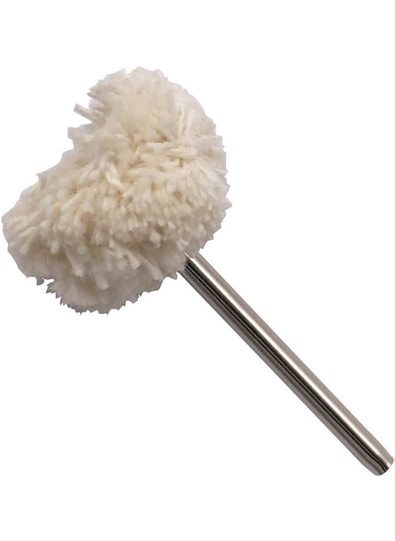 DIY Crafts DIY Crafts Pack Of 20 Pcs IvorySilver Colour Wool Polishing Wheel Cotton Mounted Buffing Rotary Tool 3mm Shank 20Pcs Fine PoPack Of 20 Pcs IvorySilver Colour  - Image 4