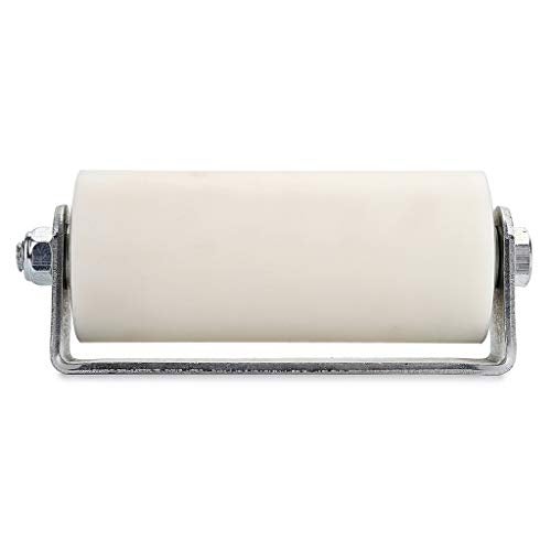 Skelang 6" Slide Gate Guide Roller with Post Welded Bracket, UHMW Hard Nylon Sliding Rolling Gates Guider, Heavy Duty Sealed Ball Bearing Side Roller Assembly (White - 6 inches) - Image 2