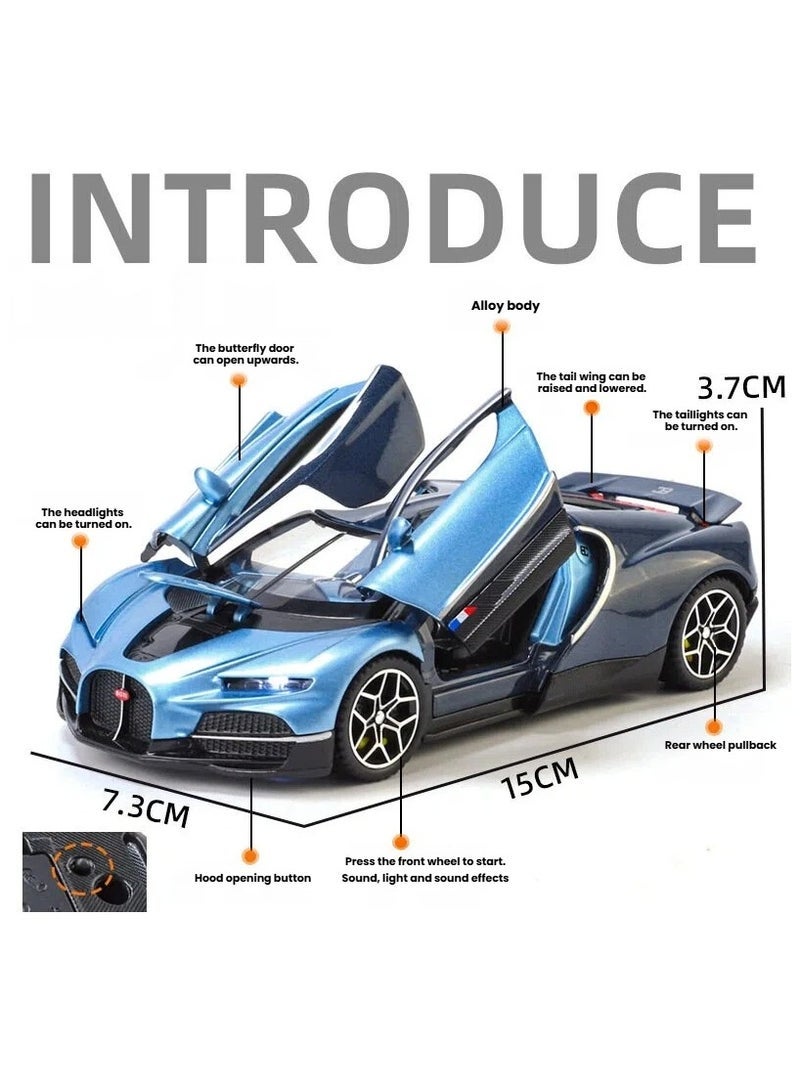1:32 Scale Alloy Diecast Car Model Realistic Simulation Vehicle Toy with Partial Light Up Function for Kids Gift - Image 2