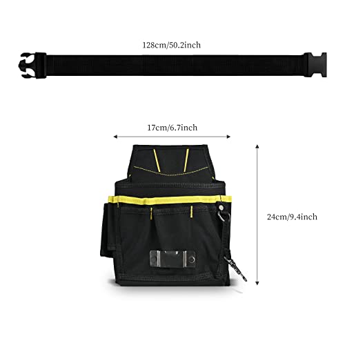 Ehdis حقيبة أدوات EHDIS مع حزام خصر مقاوم للماء من أكسفورد - منظم أدوات صغير - حقيبة أدوات متعددة الاستخدامات مع جيوب متعددة لأدوات السيارة - Image 2