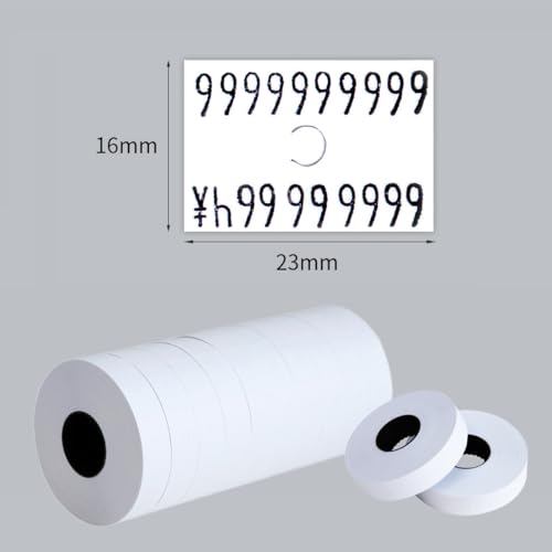 ICSTM Double Line Price Label Paper for MX-6600 Price Gun Labeller,Pricemarker Labels for MX-6602/G6600/YH-689/CN-6600EOS,20 Rolls 10000 pcs (White, M) - Image 4