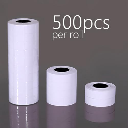 ICSTM Double Line Price Label Paper for MX-6600 Price Gun Labeller,Pricemarker Labels for MX-6602/G6600/YH-689/CN-6600EOS,20 Rolls 10000 pcs (White, M) - Image 2