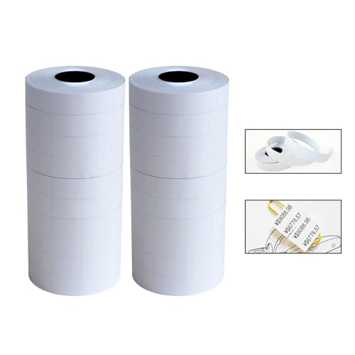 ICSTM Double Line Price Label Paper for MX-6600 Price Gun Labeller,Pricemarker Labels for MX-6602/G6600/YH-689/CN-6600EOS,20 Rolls 10000 pcs (White, M) - Image 1
