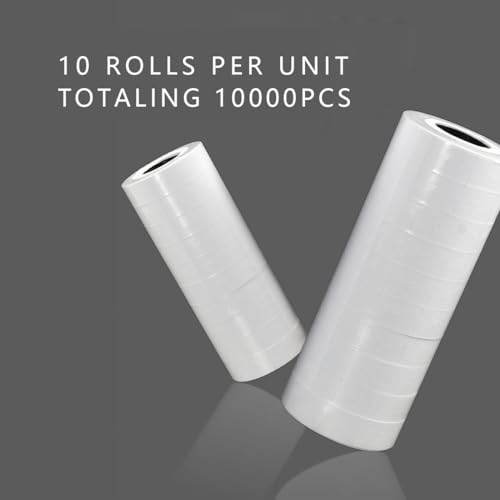 ICSTM Double Line Price Label Paper for MX-6600 Price Gun Labeller,Pricemarker Labels for MX-6602/G6600/YH-689/CN-6600EOS,20 Rolls 10000 pcs (White, M) - Image 3